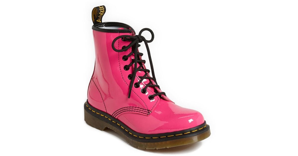 Dr. Martens Dr. Marten's Original 1460 Patent, Boots in Pink Lyst